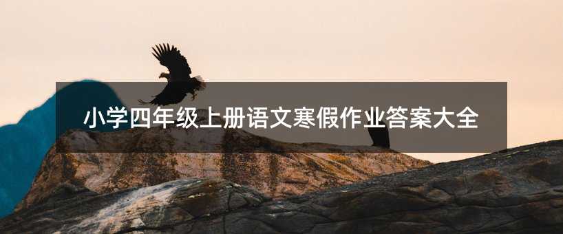 小学四年级上册语文寒假作业答案大全