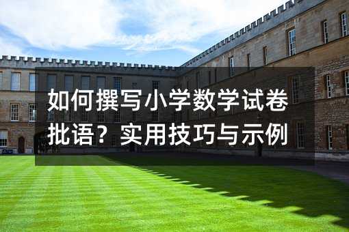 ���׫дСѧ��ѧ�Ծ����ʵ�ü�����ʾ��